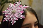 Снежинка на обруче. Ручная робота.